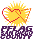 PFLAG San Diego County | 888 398-0006 Logo