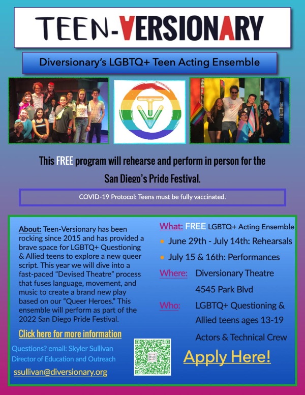 Diversionary Theater's Teen-Versionary